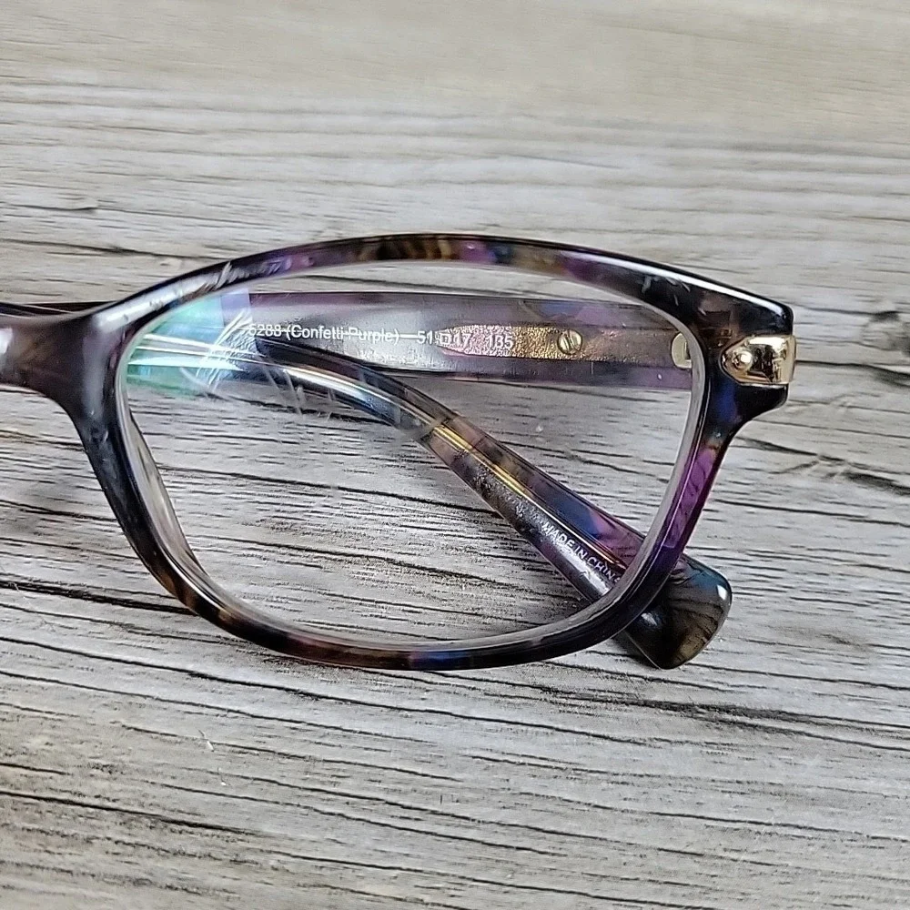 Coach Eyeglasses HC6065 5288 51-17-135 Confetti PURPLE FRAMES‎ ONLY